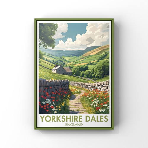 Yorkshire dales kunstdruck - a4,